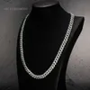 Fabriksförsäljning Mossanite Necklace Miami 2 Rows Sterling Sier 6mm Moissanite Cuban Link Chain