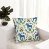 Pillow Swedish Dala Horses Blue Throw Year Child Christmas S Covers Anime Girl