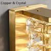 Wall Lamp All Copper Modern Luxury Crystal High-end Background Decoration Staircase Corridor Bedroom Bedside