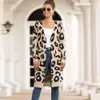 2024 EBEY Köp Leopardtryck stickad jacka Cardigan Women's tröja