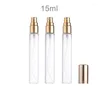 Butelki do przechowywania 100pcs/partia 5 ml 10 ml 15 ml 20 ml przezroczyste szklane perfuma atomizer rozpylający pusty próbka fiolki napełnione mini opryskiwacz