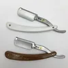 1P Rvs Opvouwbare Scheren Mes Handvat Baard Scheermes Haar Dressing Tool Mannen Handleiding Gemak Tondeuse Scheerapparaat