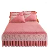 Bedrok Koreaanse stijl kant geborduurd winter velours kristal fluweel roze rokken