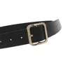 Belts 2024 For Men Women'S Korean Style Fashion All Retro Metal Square Buckle Belt Simple Decorative