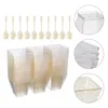 Disposable Cups Straws Gold Powder Dessert Cup Party Supply Mini Mousse Bakery Accessory Pudding Storage