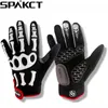 SPAKCT Cycling Gloves Full Finger Skull Gel Pads Bike Bicycle Gloves Motorcycle Sports Downhill Racing Long Gloves Unisex 240306