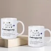 Mugs Debugging Definition Mug Computer Programmer Tea Cup Coffee Perfect Gift Coding Programming IT 11 Oz Ceramics Home Drinkware