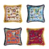 High Quaitly European style double sided printing tassel horse pillow covers soft home office sofa decoration square waist pillow cases