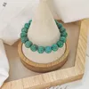 Strand Natural Crystal Phoenix Stone Armband Women's Single Circle Ethnic Wind Raw Mineral Turquoise Pärled Handsträng Wear Accessory