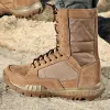 BOTAS Mens Brown Combate Sapatos de caminhada tática Lace Up Exército Militar Botas pretas para homens Botas para homens