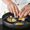 10 pièces en acier inoxydable oeuf crêpe anneau Omelette moule forme de cuisson pour frire oeufs moules outils appareils de cuisine 240307