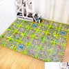 Play Mats 9Pcs/Lot Baby Eva Foam Puzzle Mat City Traffic Interlocking Exercise Tiles Floor Carpet And Rug For Kids Pad Game 240314 D Dh5Mc