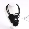 Choker Designer Handmade Women Necklace Black Silicone Necklaces Ethnic Style Clothes Accessories Unique Fashion Jewellery