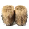 Boots 44 Furry Snow Boots Women Winter Warm Fur Shoes Knee High 2023 Waterproof Female Winter Warm Tall Boots Padded Boots Shoes