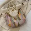 Sac 2024 dames fourre-tout sacs géométrie Vintage épaule femmes luxe chaînes en or sacs à main mode rétro fête de mariage pochette sac à main