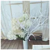 装飾的な花の花輪人工植物ビッグホワイトグリーンブランチコーラルホームガーデンドロップデリバリーお祝いパーティーサプライdhfuk