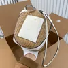 Klassisk strand raffia woody korgväska halm axel väska kvinnor mens chioe cloe handväskor designer purses plånbok hink sommarväv resor crossbody väskor