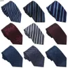 Designer Tie Mens Silk Hand 8cm Professional Dress Business Yarn Dyed Jacquard {category}