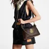 En iyi tasarımcı ikiz omuz çantası kadınlar deri crossbody lüks cüzdan mini çantalar tasarımcı kruvasan çantası kahverengi çiçek gündelik el çantası