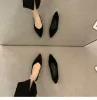 Flats 2023 Spring Nieuw merk Women Flat Heel Shoes Mode ondiepe mond slip op dames elegante casual loafers puntig teen ballet