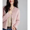 Veste T courte pour femmes, mode Simple de luxe, double face, col rond, hauts à simple boutonnage, manteaux 240226