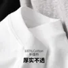 Camiseta corta para hombre, Yu Wenle, la misma camiseta de moda, talla grande, algodón puro, ajuste holgado de verano, media manga para hombre
