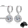 Dingle örhängen Drring 1-3CT Real Moissanite Drop for Women Sparkling Diamond Earings S925 Sterling Silver Jewelry Wholesale GRA