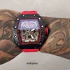 Richa Milles Brand Fashion Automatyczne zegarki mechaniczne mechaniczne krasnoludne szkielet wodny męski zegarek na nadgarstek ze skórzanym paskiem