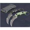 Couteaux de chasse de camping Nouveau M7673 Couteau à griffes Karambit D2 Lame de lavage en pierre Fl Tang G10 Poignée Cam extérieure Randonnée Tactique fixe avec Kyd Otybe