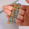 Braccialetto 5 pezzi braccialetto fai da te cursore fascino lettere nome scegli braccialetti personalizzati separati gioielli moda donna bracciali consegna goccia Dhxod