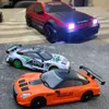 Electric/RC Car 2.4G RC -bil med LED -ljus 4WD Remote Control Drift Cars Professional Racing Toys GTR Model AE86 för Children Christmas Giftl2403