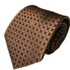 العلامة التجارية Men's Silk Necktie Designer Purple Jacquard Party Party Wedding Business Fashion Plaid Disual Design Box Suit GG