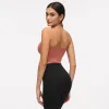 Effen kleur Dames Yoga BH Slim Fit Sportbeha Fitnessvest Sexy ondergoed met verwijderbare borstkussentjes Zachte beha Zweetafvoerend Ademend Lingerie