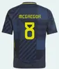 2425 Maglia da calcio SCOTlaNds 2024 Euro Cup Maglia da calcio nazionale scozzese Kit per bambini Home Blu navy Away Bianco 150 anni anniversario Speciale ROBERTSON DYKES