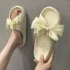 Slippers House Woman Platform Cloud Bow Tie EVA Non Slip Slides Indoor Outdoor Summer Kawai Sandal Ladies Floor Shoes Female