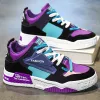 Boots 2023 Winter Leather Men's High Top Sneakers Fashion Platform Purple Sneakers Woman Stylish Outdoor Laceup Men Skateboard Shoes