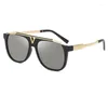 Solglasögon 2024 Luxury Metal Frame Men's and Women's Design UV400