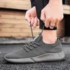 Sapatos casuais damyuan plus size tendência tênis confortáveis ultraleve masculino anti-deslizamento respirável sapato de malha calçado clássico