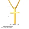 Pendant Necklaces Cross Streetwear Grunge Y2K Pendants Male Chains Christian Choker Fashion Stainless Steel Necklace for Women Jewelry