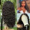 Synthetic Wigs HD Transparent 13x4 13x6 Water Wave Lace Front Human Hair Wigs For Women Wet And Wavy Deep Curly Frontal Wig 4x4 Lace Wig 240329