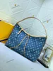 M46855 2024 Luxury Designer denim Handbags Purses Large Capacity Shopping Bag Women men Totes Travel New Fashion Shoulder Bags Crossbody blue canvas sac Carry All