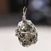 Pendentif Colliers Naturel Pyrite Cristal Collier Femmes Hommes Libération Anxiété Bijoux Reiki Énergie Fer Brut Minerai Minéral Spécimen