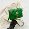 2024 New Style Fashion Dign Single Shoulder Crossbody Wtern Solid Color Diamond Grid Simple Texture Small Square Bag