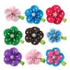 Nieuwe dubbele laag bloemblaadjesrand met handgemaakte polka dot geprinte Pearl Girl's best verkochte haaraccessoire clip