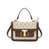 Shop Factory grossist 2024 Spring New Live Fashion Versatile Shoulder Bag Old Flower Ribbon Contrast Square Crossbody