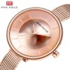 Reloj MINI FOCUS de moda para mujer, movimiento japonés, resistente al agua y esfera minimalista, correa de acero de precisión Milán 0331L