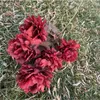 Dekorativa blommor One Silk 5 Big Heads/Piece Peony Flower Branch Long Stem Autumn Series Peonia For Wedding Party Centerpieces Floral