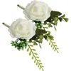 Dekorative Blumen Bräutigam Mann Corsage Braut Blumen Brautjungfer Hochzeitsdekoration Simulation Blumen Corsagen Künstliche Pographic Prop