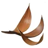 Plates Creative Leaf Shaped Wooden Dinner Plate Restaurant Irregular Display Dessert Decorative Tray Tableware