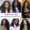 Synthetic Wigs HD Transparent 13x4 13x6 Water Wave Lace Front Human Hair Wigs For Women Wet And Wavy Deep Curly Frontal Wig 4x4 Lace Wig 240329